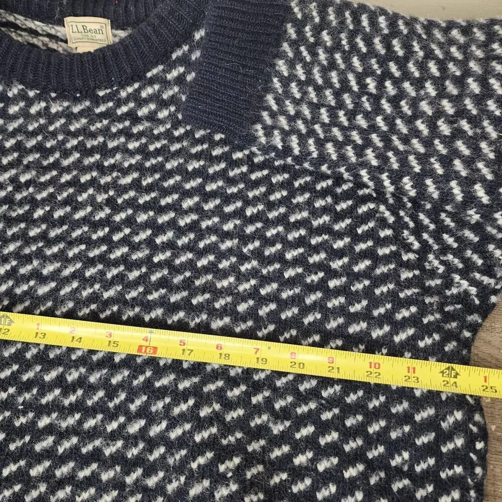 Vintage LL Bean Birdseye Sweater Mens XXL Norwegian Wool (Fits L-XL) Read